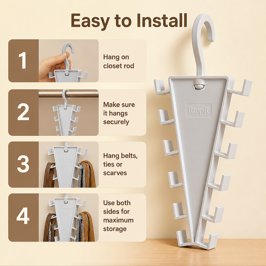 V-Shaped Closet Space Saver