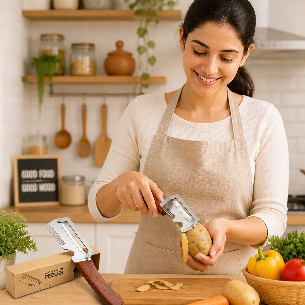 Wooden Handle Vegetable Peeler Knife