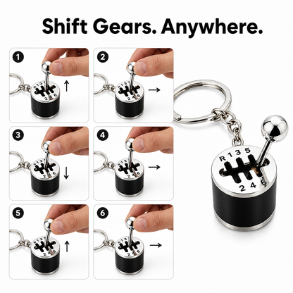 6 Speed Gear Shift Keychain