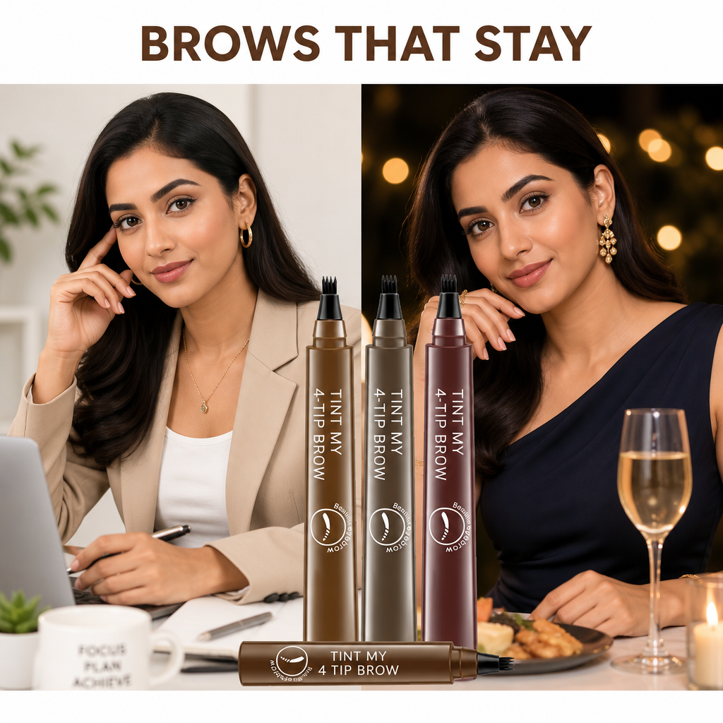 Waterproof 4 Points Eyebrow Pen(Pack Of 2)