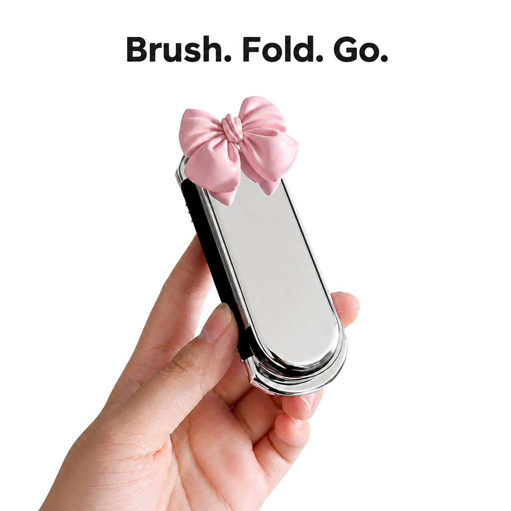 Mini Hair Brush With Mirror