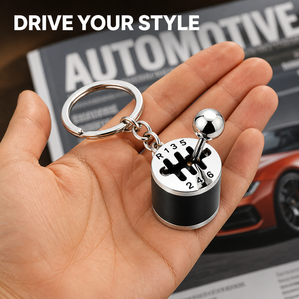 6 Speed Gear Shift Keychain