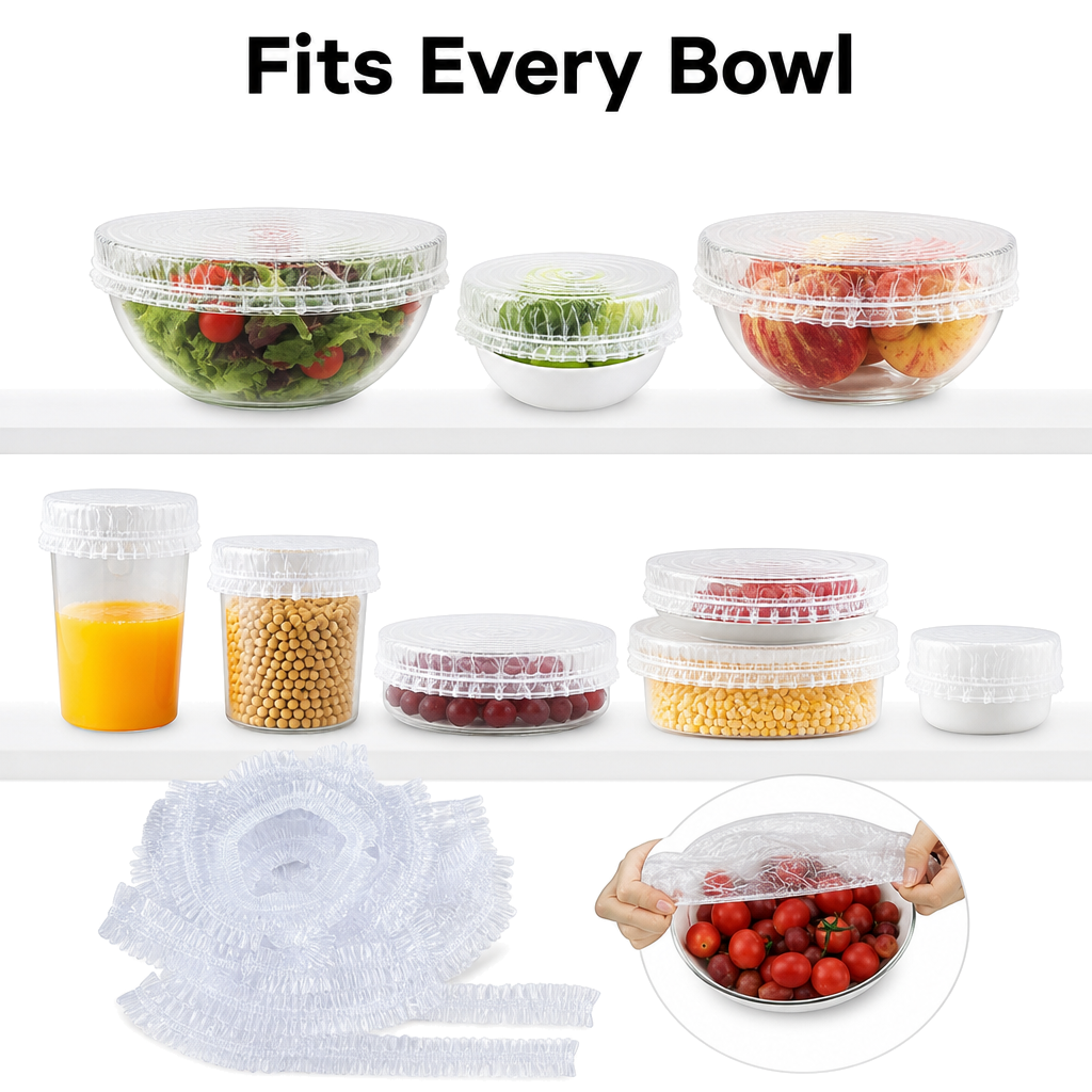 Elastic Food Covers (Pack Of 100 Pcs)